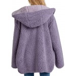 Women's Oversized Fuzzy Teddy Open Front Cardigan Coat