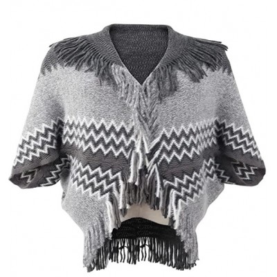 Women's Open Frount Cardigans Sweater,Half Sleeve Fringe Knit Sweater