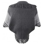 Women's Open Frount Cardigans Sweater,Half Sleeve Fringe Knit Sweater