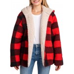 Women's Oversized Fuzzy Teddy Open Front Cardigan Coat